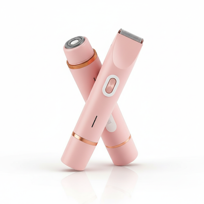 Double Head Shaver Electric Razor Mustache Epilator Leg Bikini Body Hair Trimmer Women Facial Epilator Hair Remover