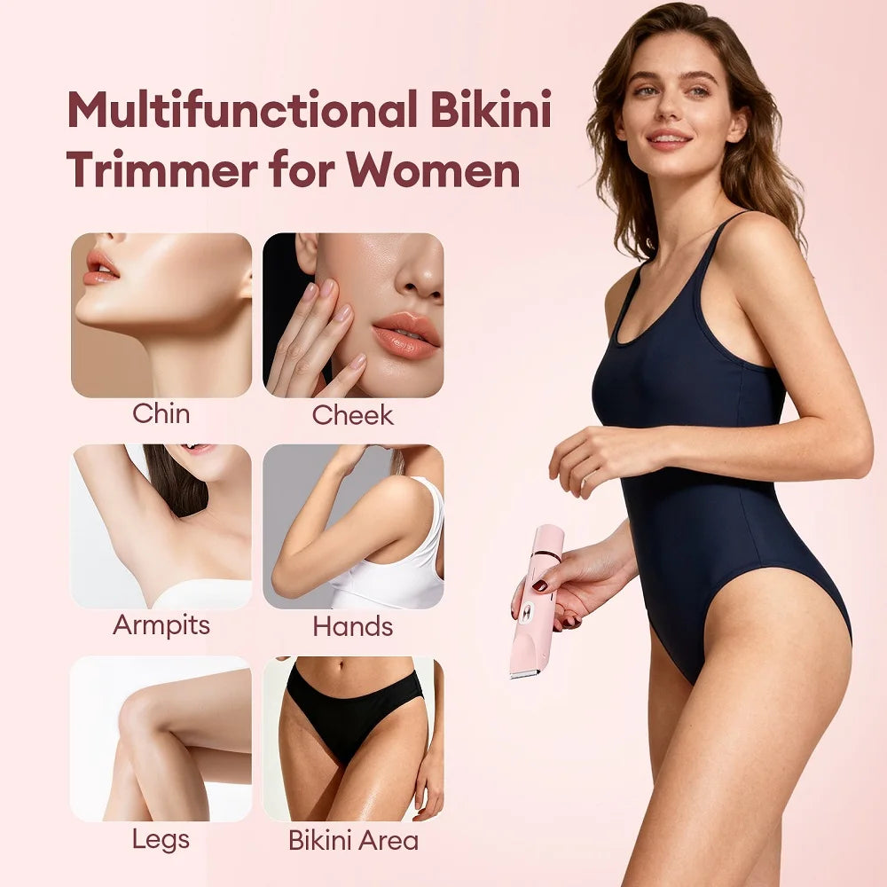 Double Head Shaver Electric Razor Mustache Epilator Leg Bikini Body Hair Trimmer Women Facial Epilator Hair Remover