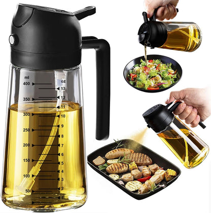 2-in-1 Oil Dispenser & Sprayer Bottle