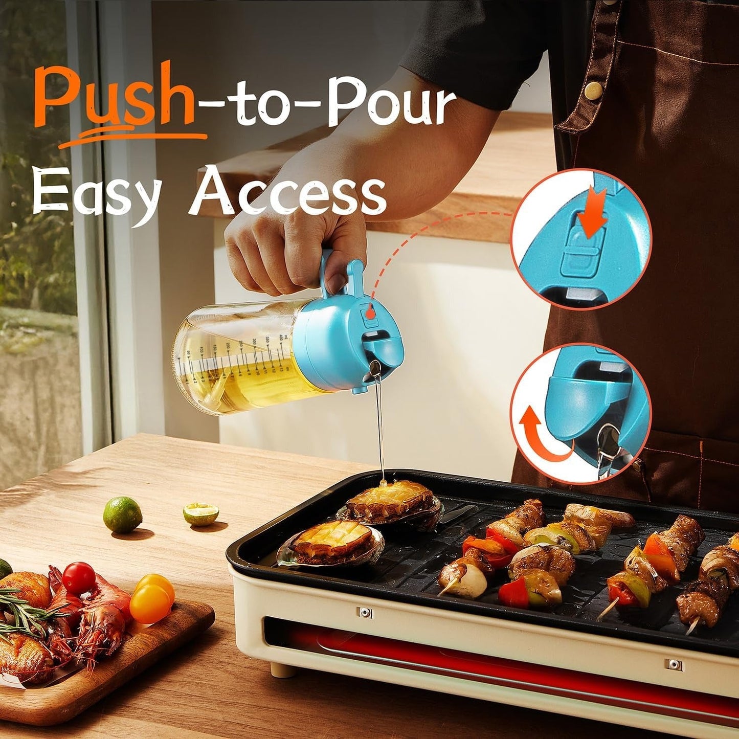 2-in-1 Oil Dispenser & Sprayer Bottle