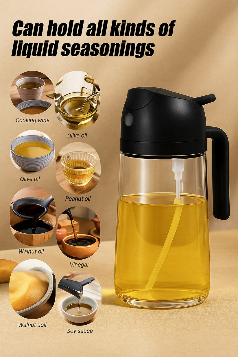 2-in-1 Oil Dispenser & Sprayer Bottle
